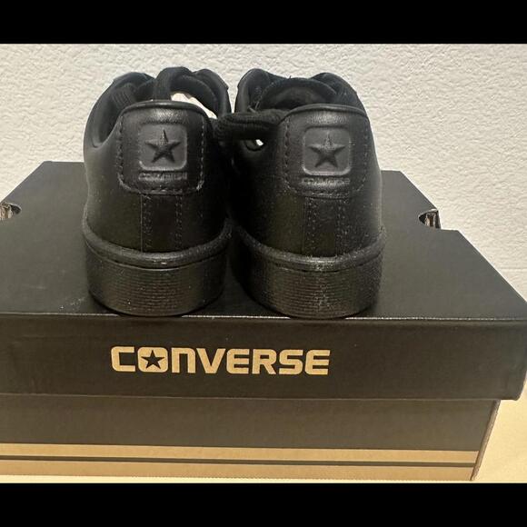 New Converse Pro Leather Black Unisex Sneakers Youth Size 1 - Picture 6 of 7
